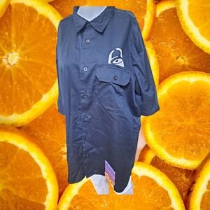 Taco‎ Bell Work Shirt Manager Uniform Restaurant XL Black Short Sleeve